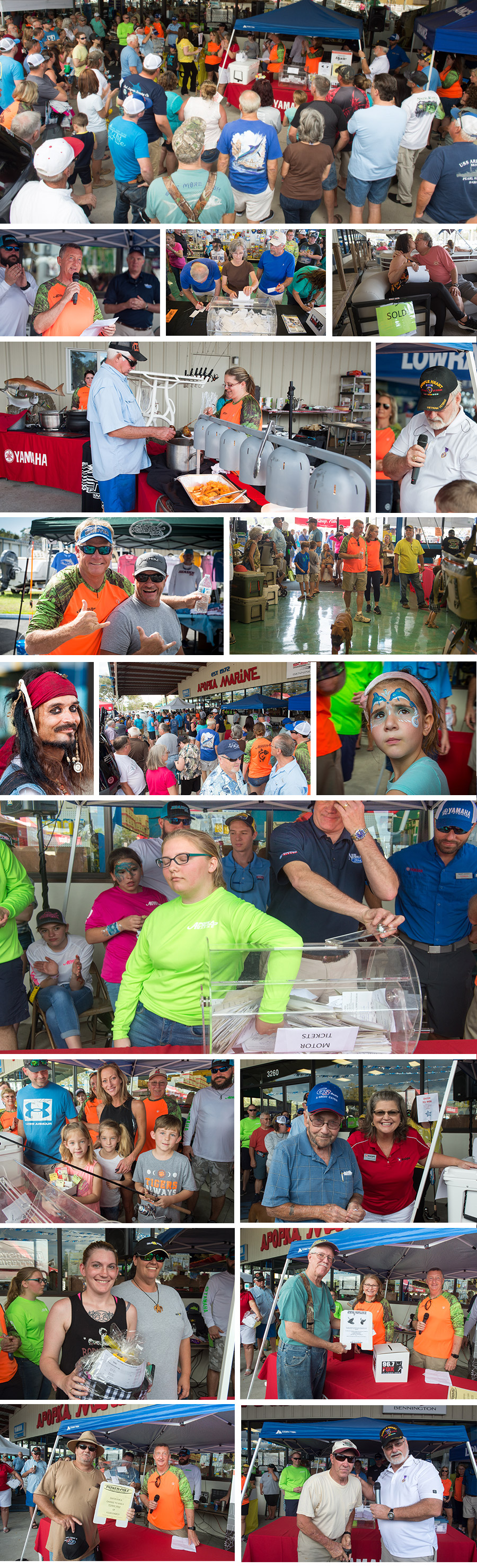 Callage of images recapping Apopka Marine Open House 2018