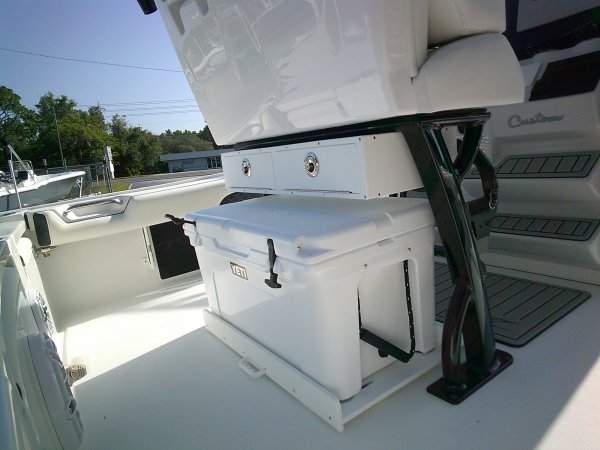 Tackle Storage - Yeti 65 Cooler Slide 2027 Tidewater 2500CB for sale in INVERNESS, FL